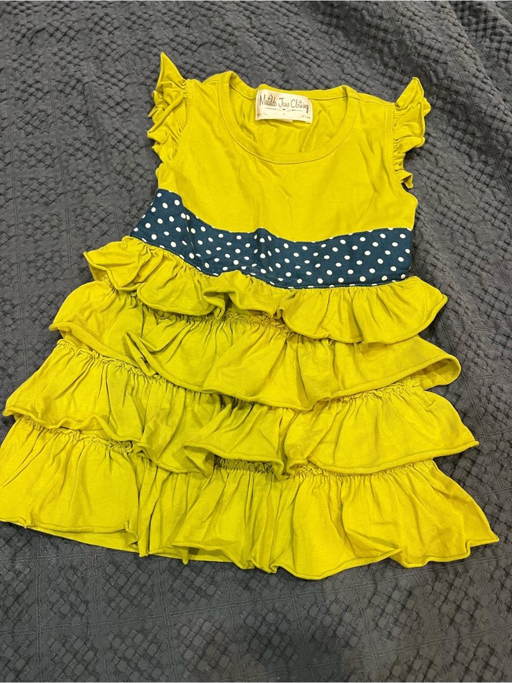 Matilda Jane Green Apple Lizzy Top - Good Heart Collection 4T